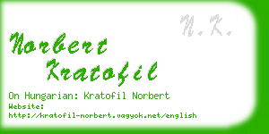 norbert kratofil business card